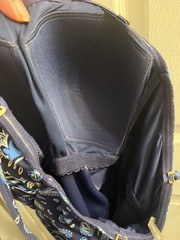 Lands’ End Women’s 16L Tall Navy Blue Paisley One Piece Lined Spaghetti Straps