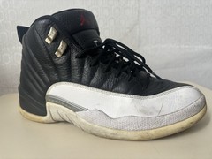RIGHT SHOE Air Jordan Retro XII 12 Playoffs Men Size 9.5 Black White ct8013-006