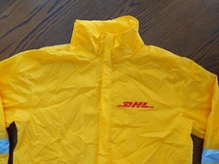 Reflective Yellow Nylon Work Jacket M Mens Lightweight Reflective Delivery Rain