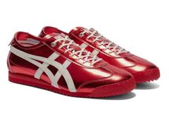Onitsuka Tiger Mexico 66 Red Metallic Leather Sneakers Shoes Unisex w/ Box