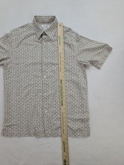 Concepts by Claiborne Men’s Shirt Size M Beige Geometric Print Short Sleeve