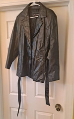 Wilsons The Leather Experts Black Belted Lined Jacket Women’s XL