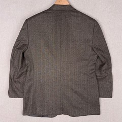 Hickey Freeman Wool Silk Cashmere Sport Coat Blazer 40S Brown Herringbone USA