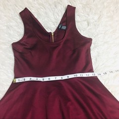 RUE 21 Skater Dress Sleeveless Burgundy Size Small