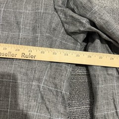 Lauren Ralph Lauren Blazer Mens 48L Gray Linen Windowpane Sport Coat Jacket