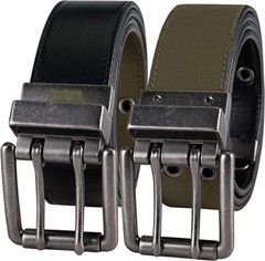 Levi’s Men’s Double Prong Reversible Belt Black and Green Various Sizes A2024