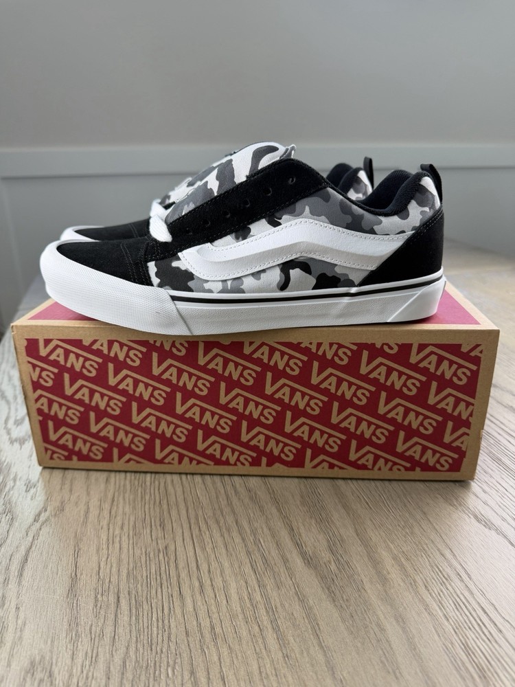 Vans Knu-Skool Black White Camo VN000D22BZW Men’s Size 12