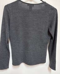 Vintage New York & Company Womens Gray Small Sweater V-Neck Pullover Hong Kong