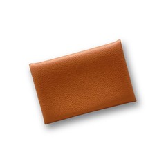 Authentic HERMES Calvi Card Case Brush Forever Color From Japan