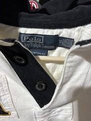 Vintage Polo Ralph Lauren Rugby Shirt Mens Medium White Snow Challenge Cup Team