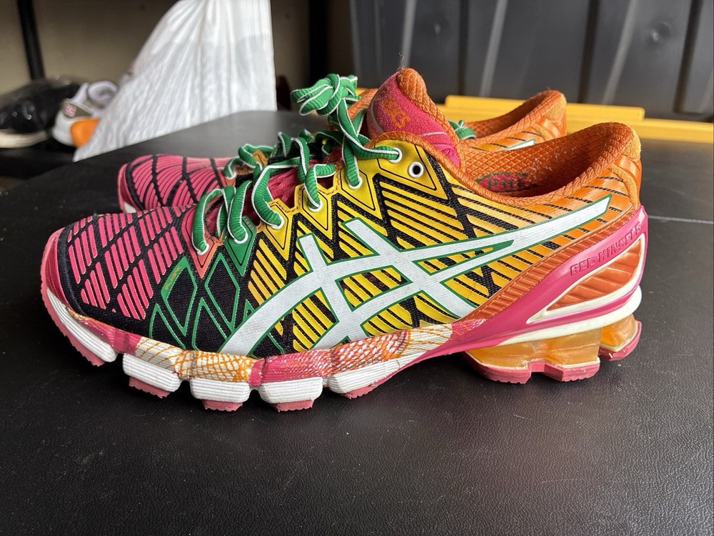 Mens Vintage Asics running shoes GEL-KINSEI 5 multi color T3E4Y Size 9