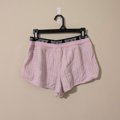 PINK Light Pink Plaid Sleepwear Shorts With PINK Waistband