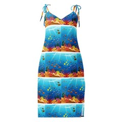 Tie-strap midi dress