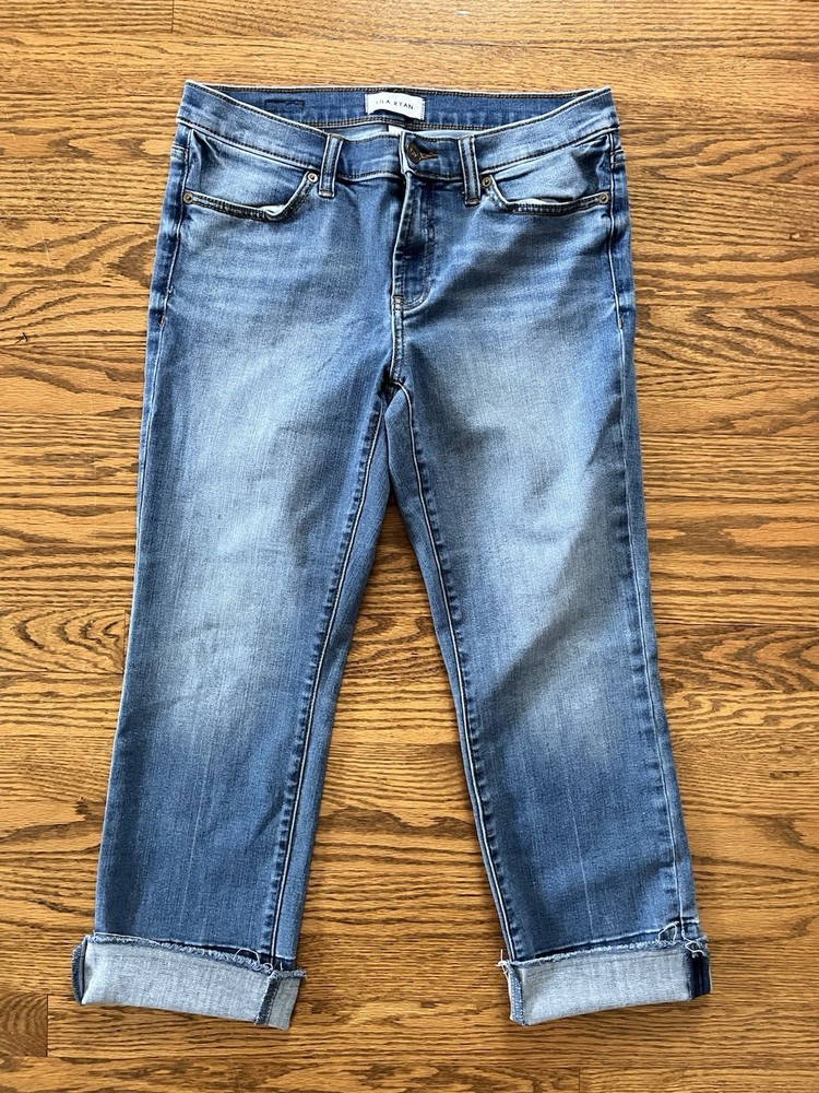 Lila Ryan Rolled Cuff Stretch Jeans Womens Sz 29 Straight Leg
