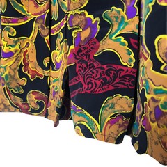 JEAN DE PIERRE Women Vintage Retro Long Sleeve Blouse Size 12 Multicolor