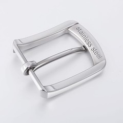 Silver Belt Buckle, 1.5 Inch Belt Buckles for Men, Stainless Steel Single Prong