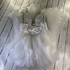 Studio 17 White 12248 Size 10 Halter Top Formal Prom Quinceañera Gown Dress New.