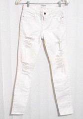 FRAME Le Skinny de Jeanne Denim Distressed White Jeans Size 27