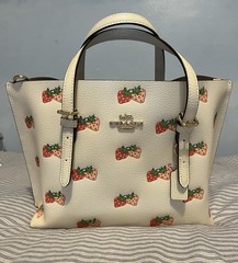 Coach Mollie Tote 25 with Strawberry Print