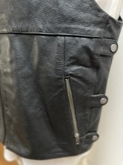 HIGHWAY 21 Gauge Vest Black Leather Vest Mens Size XL EUC