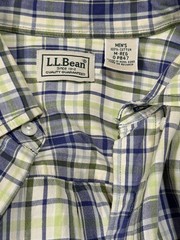L.L.Bean Men’s Plaid Button-Up Long Sleeve Cotton Shirt w/ Pockets M Regular