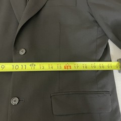 Haggar Blazer Jacket Mens 42R Black Solid Polyester Worsted Wool Two Buttons