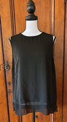 Vince Camuto Black Sleeveless Blouse Round Neck Top Women’s Size Medium