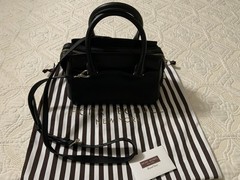 HENRI BENDEL W57th Black Mini Carryall Leather Crossbody Bag