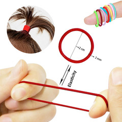 200PCS Small Hair Ties No Crease Baby Hair Ties Elastic Hair Ponytail Holder