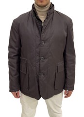Mens Gabardine Jacket Jacket, Brown Size 56 With Windproof Bib, -70%.