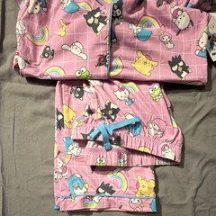 Hello Kitty and Friends 2pc Pink Fleece Pajama Set Flame Resistant M 7/8