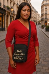 customBags – Jacqueline watchie Brown “JWB” Monogram -small, Crossbody.