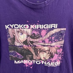 For Fans By Fans Mens T Shirt Anime Graphic Purple XL Cotton Short Sleeve Crew