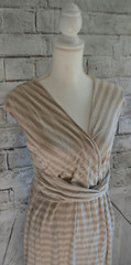 Merona Brown Tan Striped Sleeveless Pullover Dress Women’s Size Medium