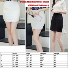 ON SALE!! Basic Mid Waist Pencil Bodycon Mini Skirt Pleated Stretch Office Dress