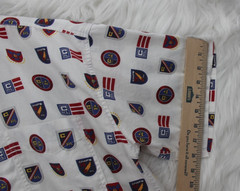 Vintage CHAPS Ralph Lauren Polo Shirt Men M/L All Over Crest Flag 90s Y2K Preppy