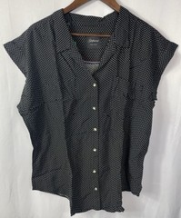 Jachs Girlfriend Ladies Short Sleeve Loose Fit Blouse Pick Your Size & Color NWT