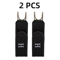 2PCS Tactical Metal Hook Elastic Belt Buckle-Less Invisible Waist Belt Closure