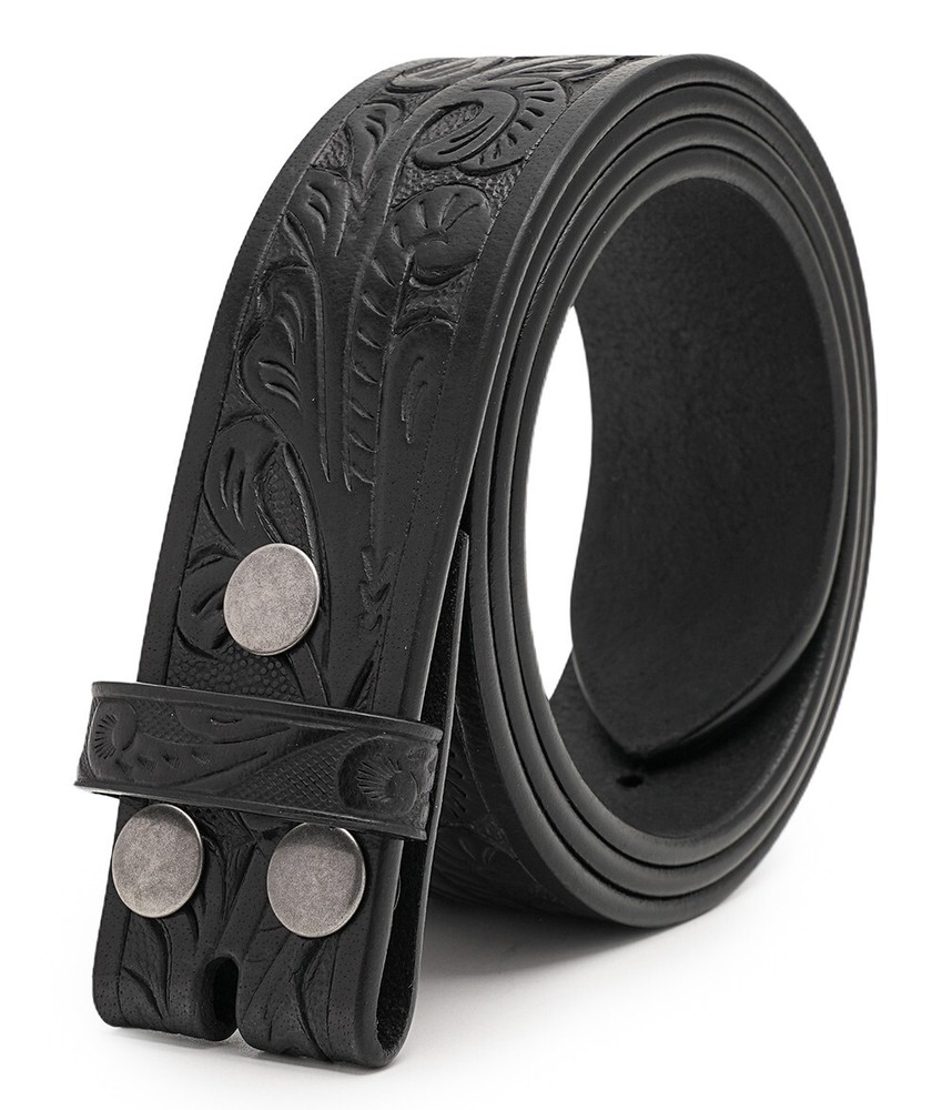 Western Belt Genuine Full Grain Leather Strap Belt 1-1/2″ Wide