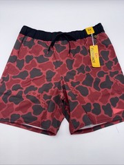 $70 Florence Men’s Elastic Waist 7” Shorts- Maroon Camo- Medium – NEW Tags