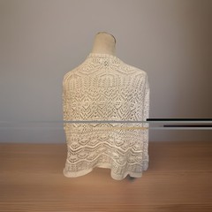 JM Collection petite White crochet cardigan with 3/4 sleeves. P-XL Causal EUC