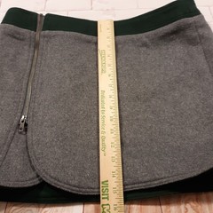 Purnell Wool Blend Zip-Up A-Line Mini Skirt Womens Size 8 Waist 34 Gray