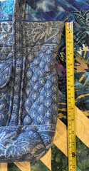 Vera Bradley Blue Tote Bag Quilted Cotton Floral Carry Shoulder Purse Retired