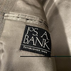 Jos A Bank 44L Long Nailhead Worsted Wool Mens Blazer Sport Coat Jacket