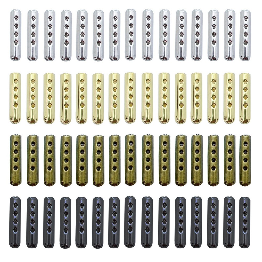 200 PCS Metal Aglets for Shoelaces DIY 4 Colors 4*23mm