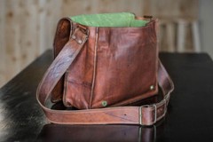 Handmade Men’s Genuine Leather Vintage Laptop Messenger Briefcase Bag Satchel