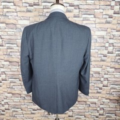 Haggar Jacket Blazer Mens 44R Gray Single Vented Wool