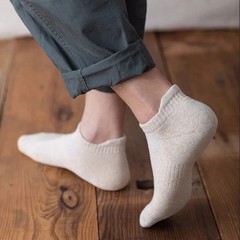 Men’s Boat Socks 100% Cotton Deodorizing Sweat-absorbing Mesh Socks Summer