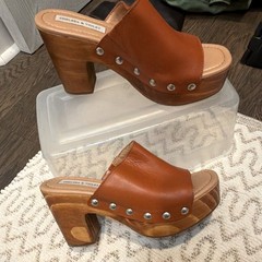 Clogs Leather With Nailhead Details Purchased At Dillards Size 8.5