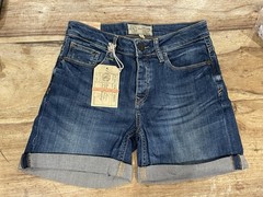 Fatface Washed Indigo Denim Shorts Fold Up Or Not 6 R Bnwt